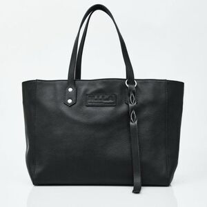 M.I.L.A. Made in LA Luxe Black Pebbled‎ Leather Tote Shoulder Bag